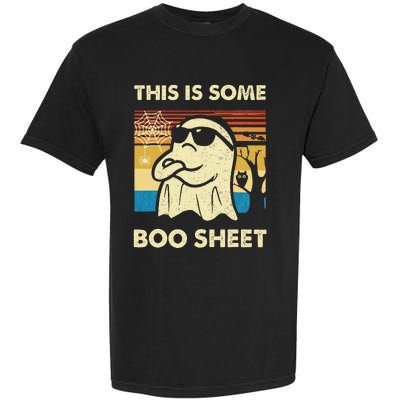 This Is Some Boo Sheet Ghost Retro Funny Halloween Garment-Dyed Heavyweight T-Shirt