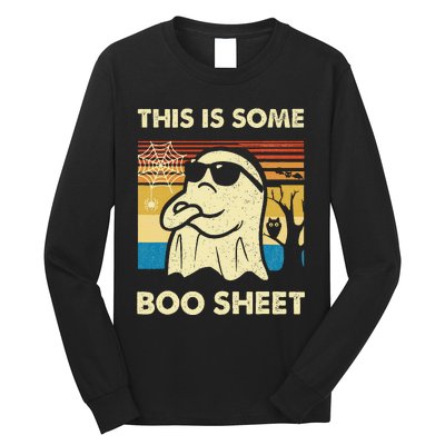 This Is Some Boo Sheet Ghost Retro Funny Halloween Long Sleeve Shirt