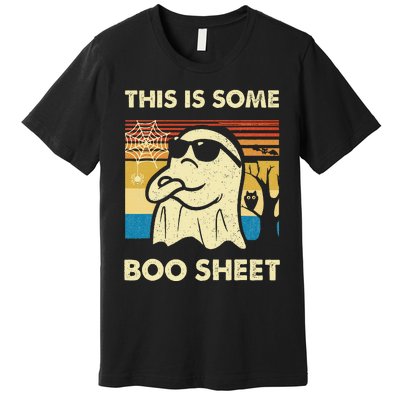 This Is Some Boo Sheet Ghost Retro Funny Halloween Premium T-Shirt