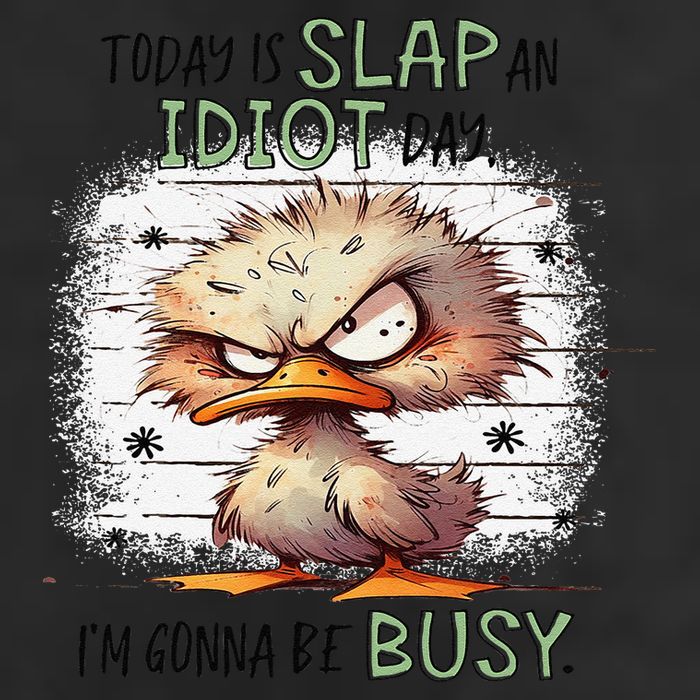 Today Is Slap An Idiot Day IM Gonna Be Busy 7 Panel Mesh Trucker Snapback Hat