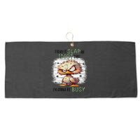 Today Is Slap An Idiot Day IM Gonna Be Busy Large Microfiber Waffle Golf Towel
