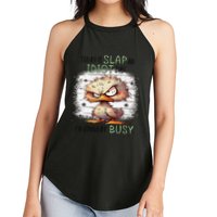 Today Is Slap An Idiot Day IM Gonna Be Busy Women's Perfect Tri Rocker Tank