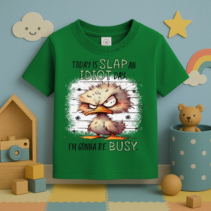 Today Is Slap An Idiot Day IM Gonna Be Busy Toddler T-Shirt