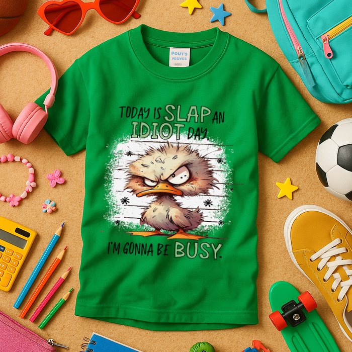 Today Is Slap An Idiot Day IM Gonna Be Busy Kids T-Shirt