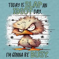 Today Is Slap An Idiot Day IM Gonna Be Busy Sueded Cloud Jersey T-Shirt