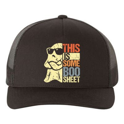 This Is Some Boo Sheet Ghost Retro Halloween Costume Vintage Yupoong Adult 5-Panel Trucker Hat