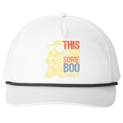 This Is Some Boo Sheet Ghost Retro Halloween Costume Vintage Snapback Five-Panel Rope Hat