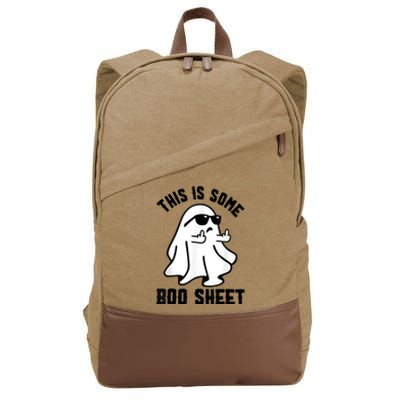 This Is Some Boo Sheet Ghost Halloween Costume Cotton Canvas Backpack