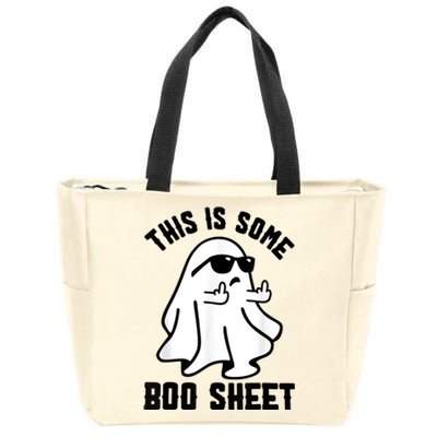 This Is Some Boo Sheet Ghost Halloween Costume Zip Tote Bag