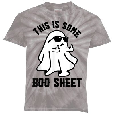 This Is Some Boo Sheet Ghost Halloween Costume Kids Tie-Dye T-Shirt