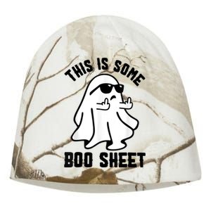 This Is Some Boo Sheet Ghost Halloween Costume Kati - Camo Knit Beanie