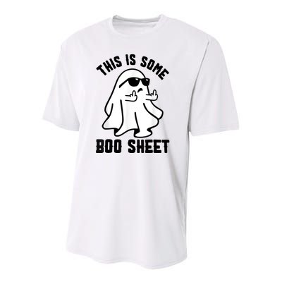 This Is Some Boo Sheet Ghost Halloween Costume Youth Performance Sprint T-Shirt