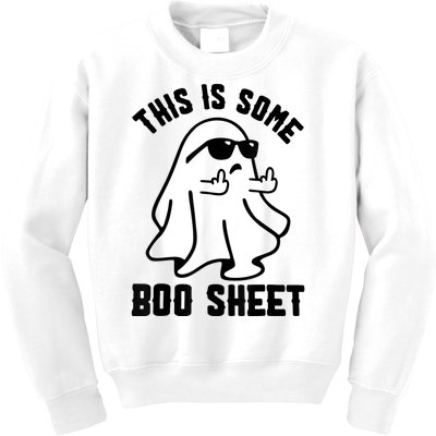 This Is Some Boo Sheet Ghost Halloween Costume Kids Sweatshirt