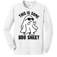 This Is Some Boo Sheet Ghost Halloween Costume Kids Long Sleeve Shirt