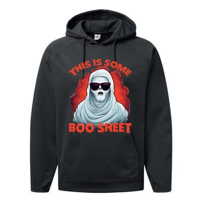 This Is Some BooSheet Halloween Ghost Costume Performance Fleece Hoodie