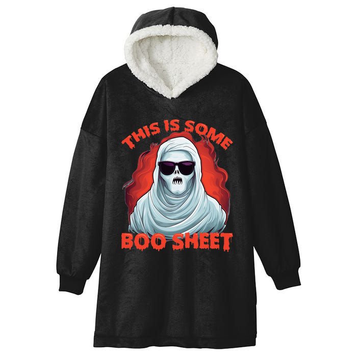 This Is Some BooSheet Halloween Ghost Costume Hooded Wearable Blanket