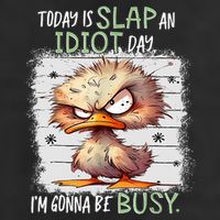 Today Is Slap An Idiot Day IM Gonna Be Busy Funny Quote Beanie