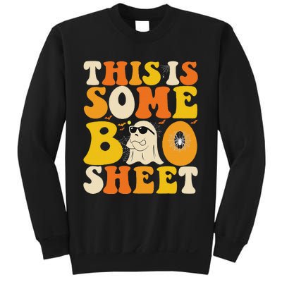 This Is Some Boo Sheet Retro Groovy Halloween Cute Boo Ghost Sweatshirt