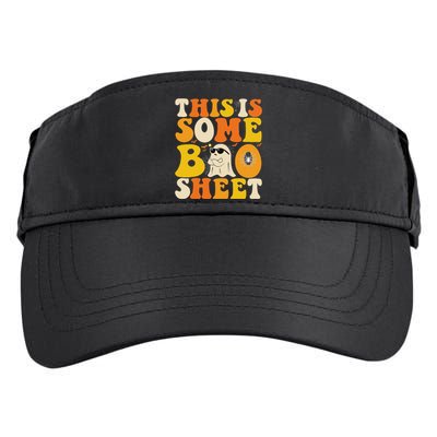 This Is Some Boo Sheet Retro Groovy Halloween Cute Boo Ghost Adult Drive Performance Visor