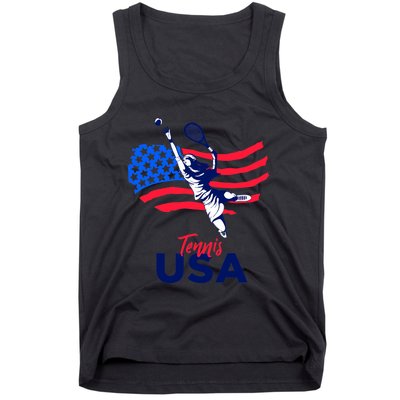 Tennis In The USA Support The Team USA Plays Tennis Tank Top