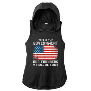 This Is The Government Our Founders Warned Us About Ladies PosiCharge Tri-Blend Wicking Draft Hoodie Tank