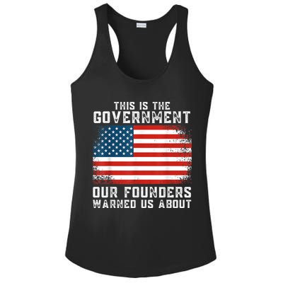This Is The Government Our Founders Warned Us About Ladies PosiCharge Competitor Racerback Tank