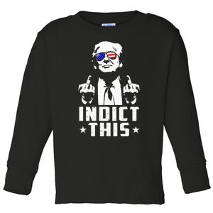 Trump Indict This Political Arrest For Republican Toddler Long Sleeve Shirt