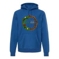 This Is The Season This Is The Reason Christian Xmas Wreath Funny Gift Premium Hoodie