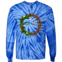 This Is The Season This Is The Reason Christian Xmas Wreath Funny Gift Tie-Dye Long Sleeve Shirt