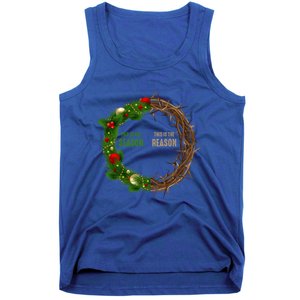 This Is The Season This Is The Reason Christian Xmas Wreath Funny Gift Tank Top