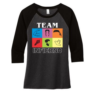 Team Infierno Women's Tri-Blend 3/4-Sleeve Raglan Shirt