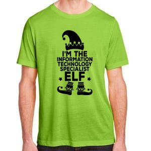 The Information Technology Specialist Elf Matching Christmas Meaningful Gift Adult ChromaSoft Performance T-Shirt