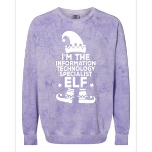 The Information Technology Specialist Elf Matching Christmas Meaningful Gift Colorblast Crewneck Sweatshirt