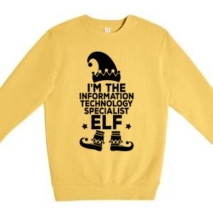 The Information Technology Specialist Elf Matching Christmas Meaningful Gift Premium Crewneck Sweatshirt