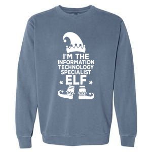 The Information Technology Specialist Elf Matching Christmas Meaningful Gift Garment-Dyed Sweatshirt