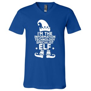 The Information Technology Specialist Elf Matching Christmas Meaningful Gift V-Neck T-Shirt