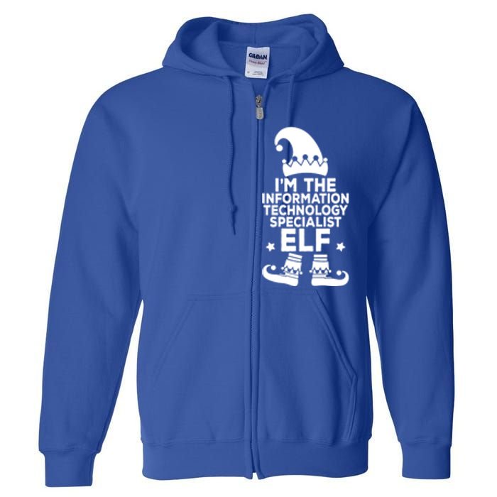 The Information Technology Specialist Elf Matching Christmas Meaningful Gift Full Zip Hoodie