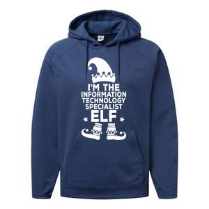 The Information Technology Specialist Elf Matching Christmas Meaningful Gift Performance Fleece Hoodie