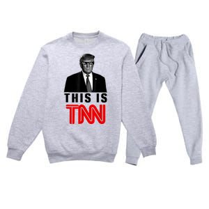 This Is TNN Funny Trump This Is TNN Premium Crewneck Sweatsuit Set