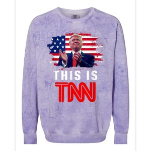 This Is TNN Funny Trump This Is TNN Colorblast Crewneck Sweatshirt