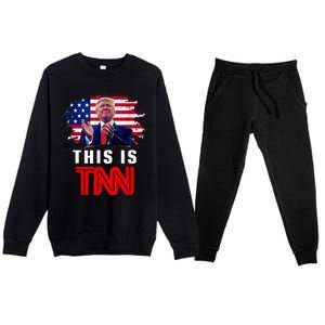 This Is TNN Funny Trump This Is TNN Premium Crewneck Sweatsuit Set