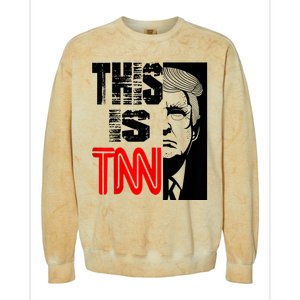 This Is TNN Funny Trump This Is TNN Colorblast Crewneck Sweatshirt