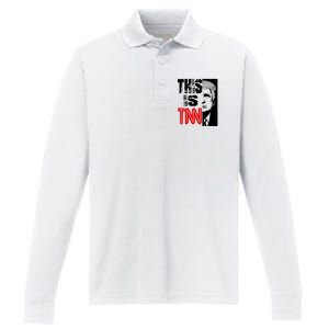 This Is TNN Funny Trump This Is TNN Performance Long Sleeve Polo