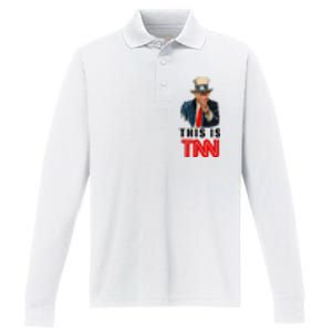 This Is TNN Funny Trump Performance Long Sleeve Polo