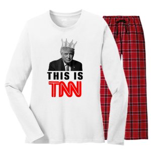 This Is TNN Funny Trump Women's Long Sleeve Flannel Pajama Set 