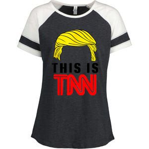 This Is TNN Funny Trump Enza Ladies Jersey Colorblock Tee