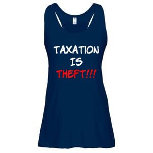 Taxation Is Theft Funny Ladies Essential Flowy Tank