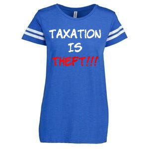 Taxation Is Theft Funny Enza Ladies Jersey Football T-Shirt