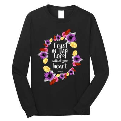 Trust In The Lord Scriptural Quote Biblical Long Sleeve Shirt