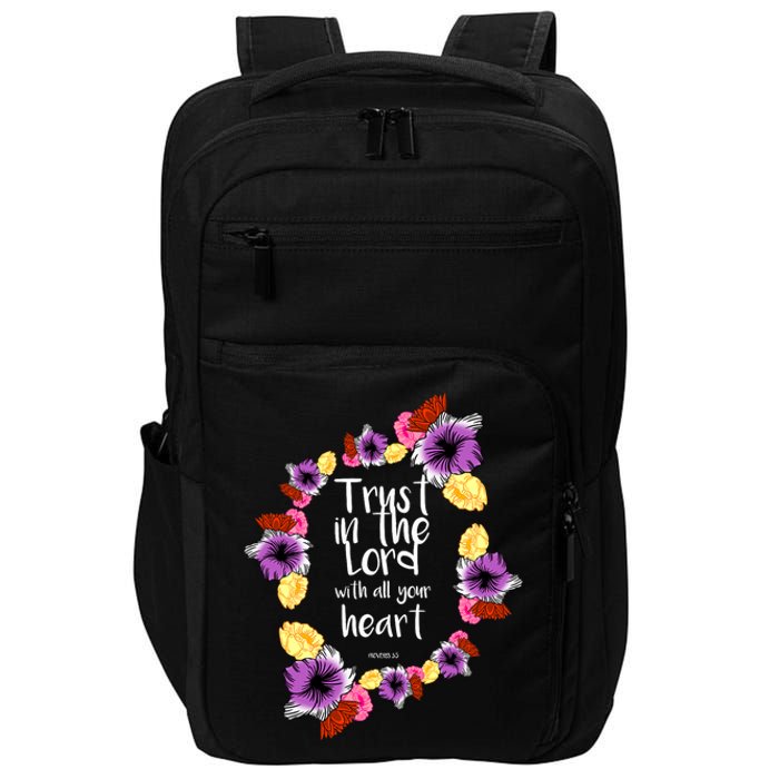 Trust In The Lord Scriptural Quote Biblical Impact Tech Backpack